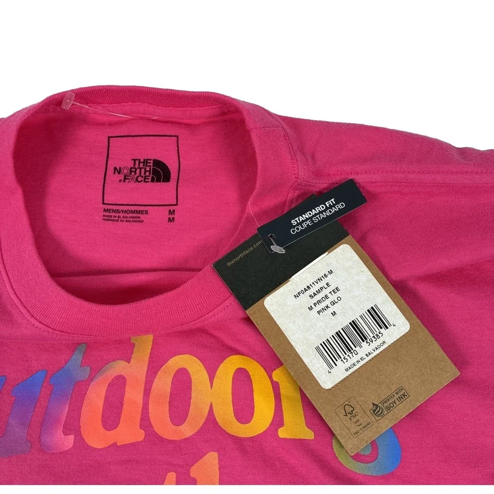 The North Face Pride Collection Outdoors Together Men's Pink T-Shirt Size M NWT